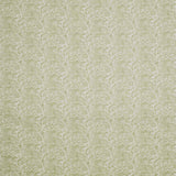 Fabric swatch of a light green vintage inspired floral and leaf design fabric for curtains and upholstery