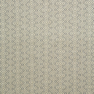Fabric swatch of a grey and neutral geometric weave fabric for curtains and upholstery