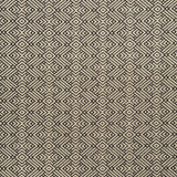 Fabric swatch of a monochrome geometric weave fabric for curtains and upholstery