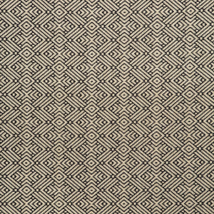 Fabric swatch of a monochrome geometric weave fabric for curtains and upholstery