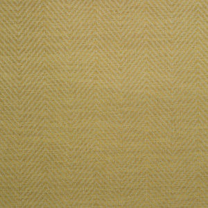 Fabric swatch of a yellow herringbone weave fabric for curtains and upholstery