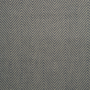 Fabric swatch of a navy herringbone weave fabric for curtains and upholstery
