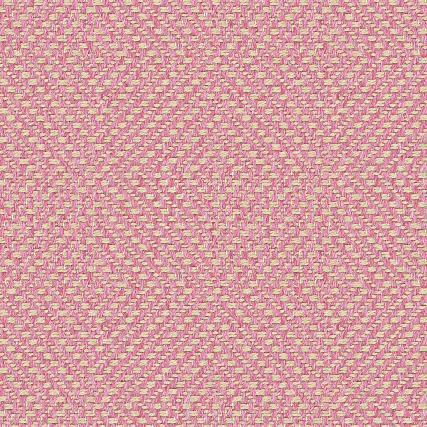 Pink fabric suitable for curtains and upholstery with a light geometric woven design