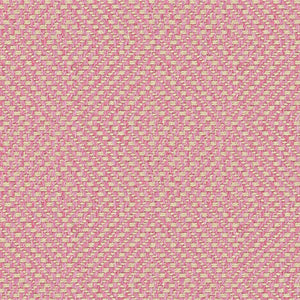 Pink fabric suitable for curtains and upholstery with a light geometric woven design