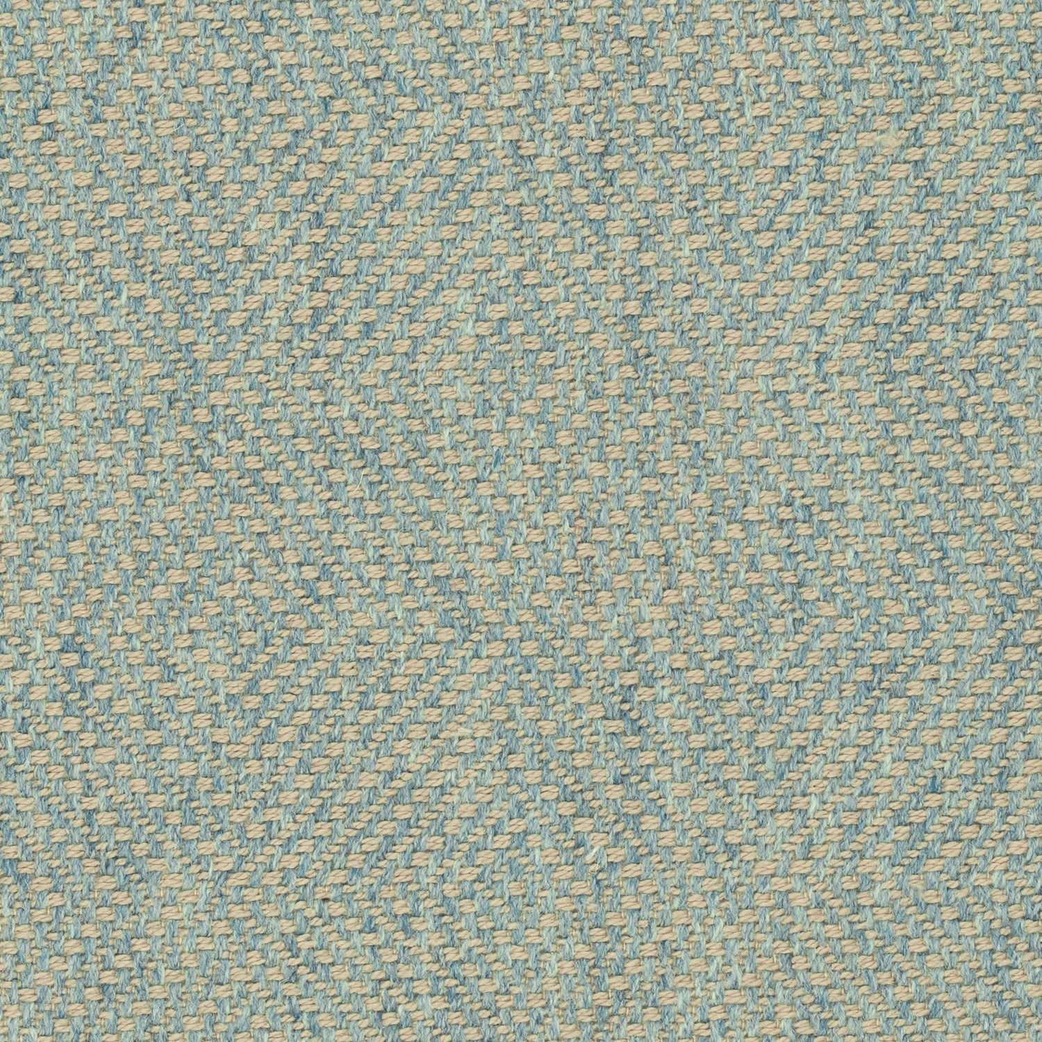 Sky blue fabric for curtains and upholstery with a light geometric woven design