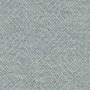 Light blue fabric for curtains and upholstery with a light neutral woven geometric design