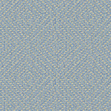 Light blue fabric for curtains and upholstery with a light neutral woven geometric design