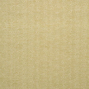 Fabric swatch of a yellow woven fabric for upholstery