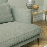 Sofa in a grey linen mix upholstery fabric