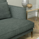 Sofa in a dark grey plain linen mix upholstery fabric