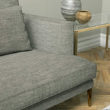 Sofa in a grey linen mix upholstery fabric