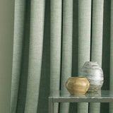 Curtain in a light grey linen blend fabric