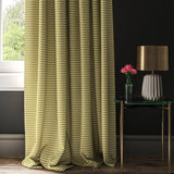 Curtain in a yellow and neutral geometric weave