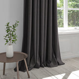Curtain in a deep purple plain cotton washable fabric