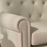 Sofa upholstered in a red Scandi-style semi-plain upholstery fabric with a stain resistant finish