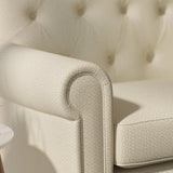 Sofa upholstered in a orange Scandi-style semi-plain upholstery fabric with a stain resistant finish