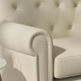 Sofa upholstered in a orange Scandi-style semi-plain upholstery fabric with a stain resistant finish