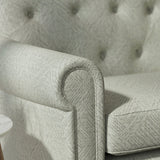 Sofa upholstered in a grey Scandi-style semi-plain upholstery fabric with a stain resistant finish