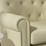 Sofa upholstered in a pear green Scandi-style semi-plain upholstery fabric with a stain resistant finish