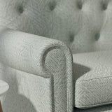 Sofa upholstered in a dark grey Scandi-style semi-plain upholstery fabric with a stain resistant finish
