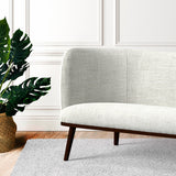 Sofa in a cream tweed style fabric for upholstery use