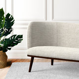 Sofa in a cream tweed style fabric for upholstery use