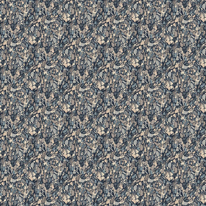 Blue velvet fabric with a stain resistant finish and abstract blue design