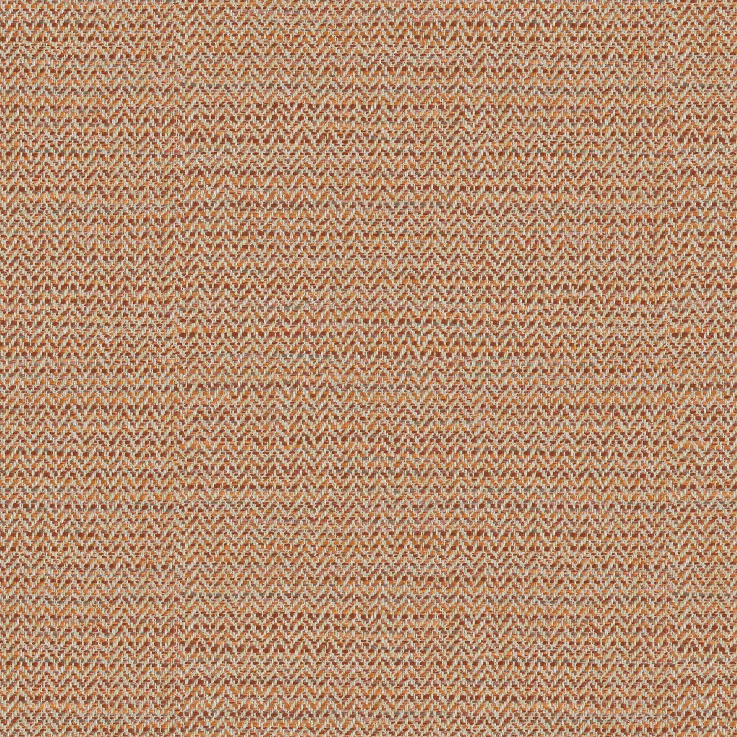 Sample of a woven fabric in a herringbone design in Burnt Orange