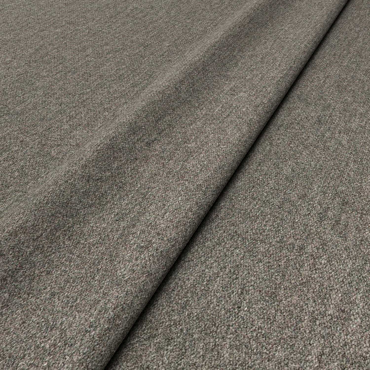 Sample of a grey woven fabric in recycled wool.