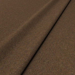 Sample of a brown woven fabric in recycled wool.