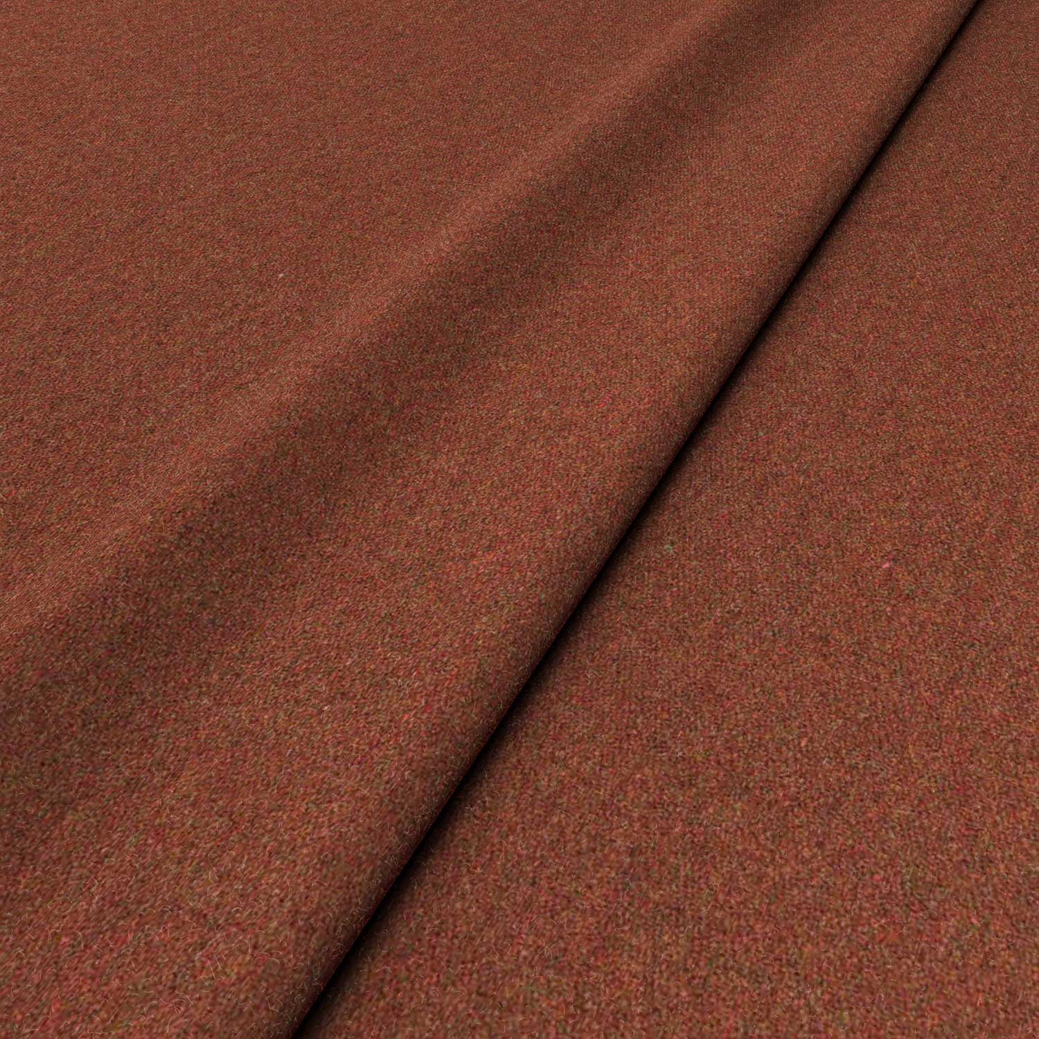 Sample of a orange woven fabric in recycled wool.