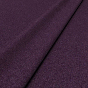 Sample of a purple woven fabric in recycled wool.