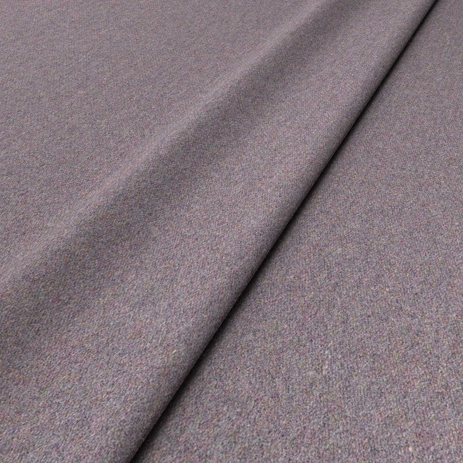 Sample of a purple woven fabric in recycled wool.