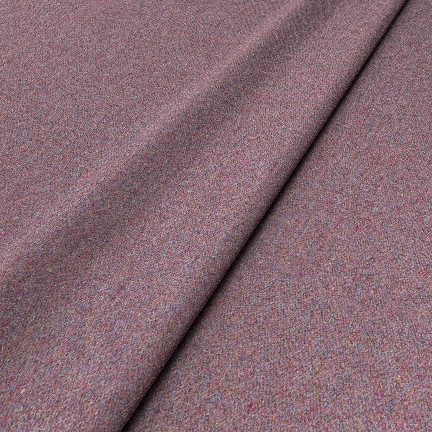 Sample of a purple woven fabric in recycled wool.