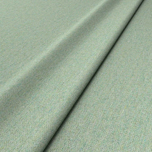 Sample of a green woven fabric in recycled wool.
