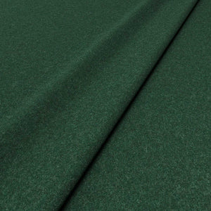 Sample of a green woven fabric in recycled wool.