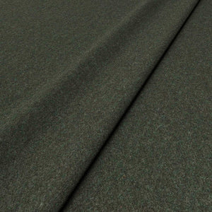 Sample of a green woven fabric in recycled wool.