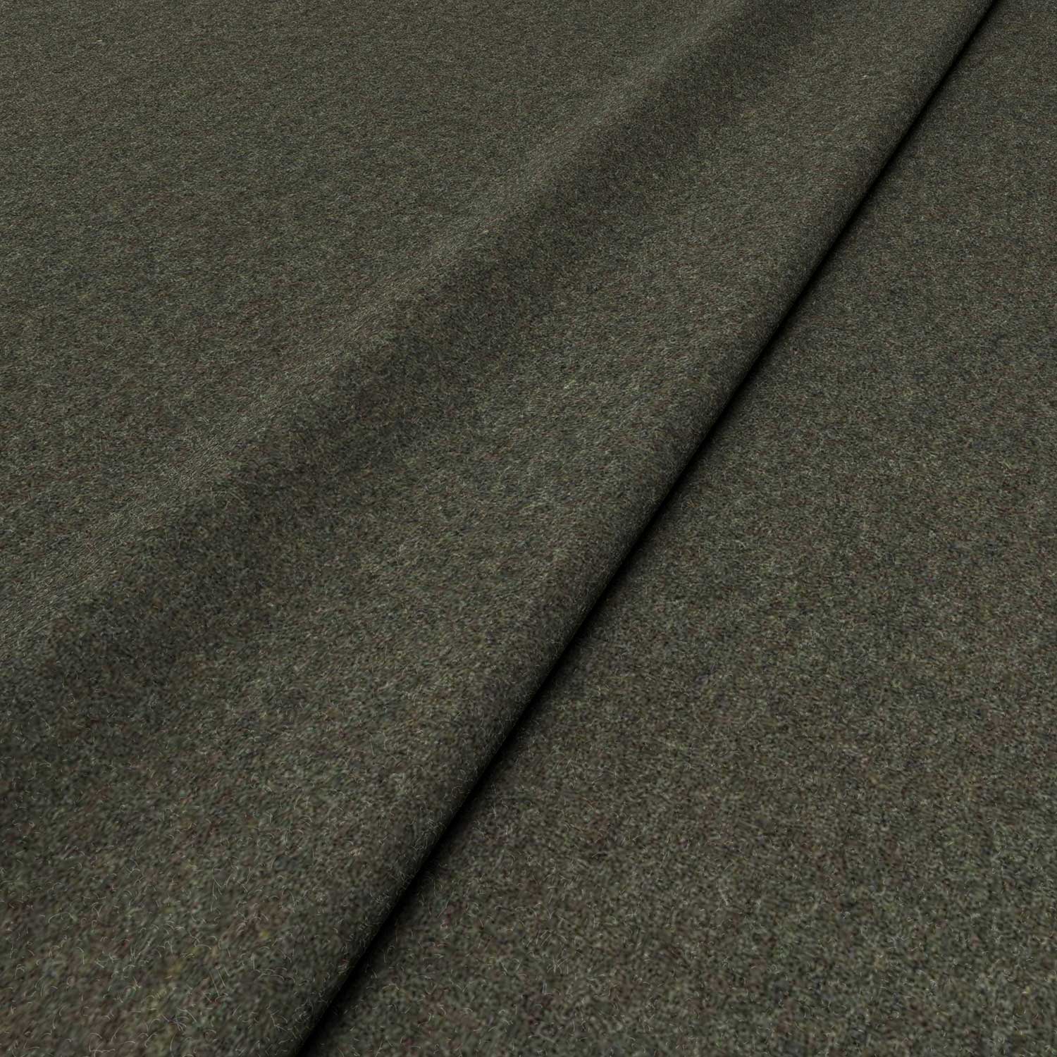 Sample of a brown woven fabric in recycled wool.