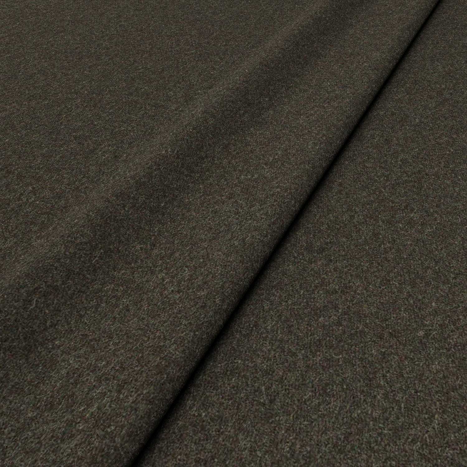 Sample of a grey woven fabric in recycled wool.