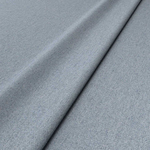 Sample of a blue woven fabric in recycled wool.