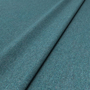 Sample of a blue woven fabric in recycled wool.