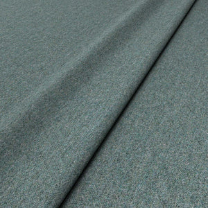 Sample of a blue woven fabric in recycled wool.