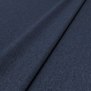 Sample of a blue woven fabric in recycled wool.