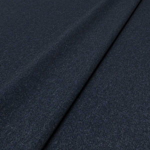 Sample of a blue woven fabric in recycled wool.