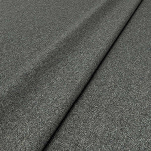 Sample of a grey woven fabric in recycled wool.