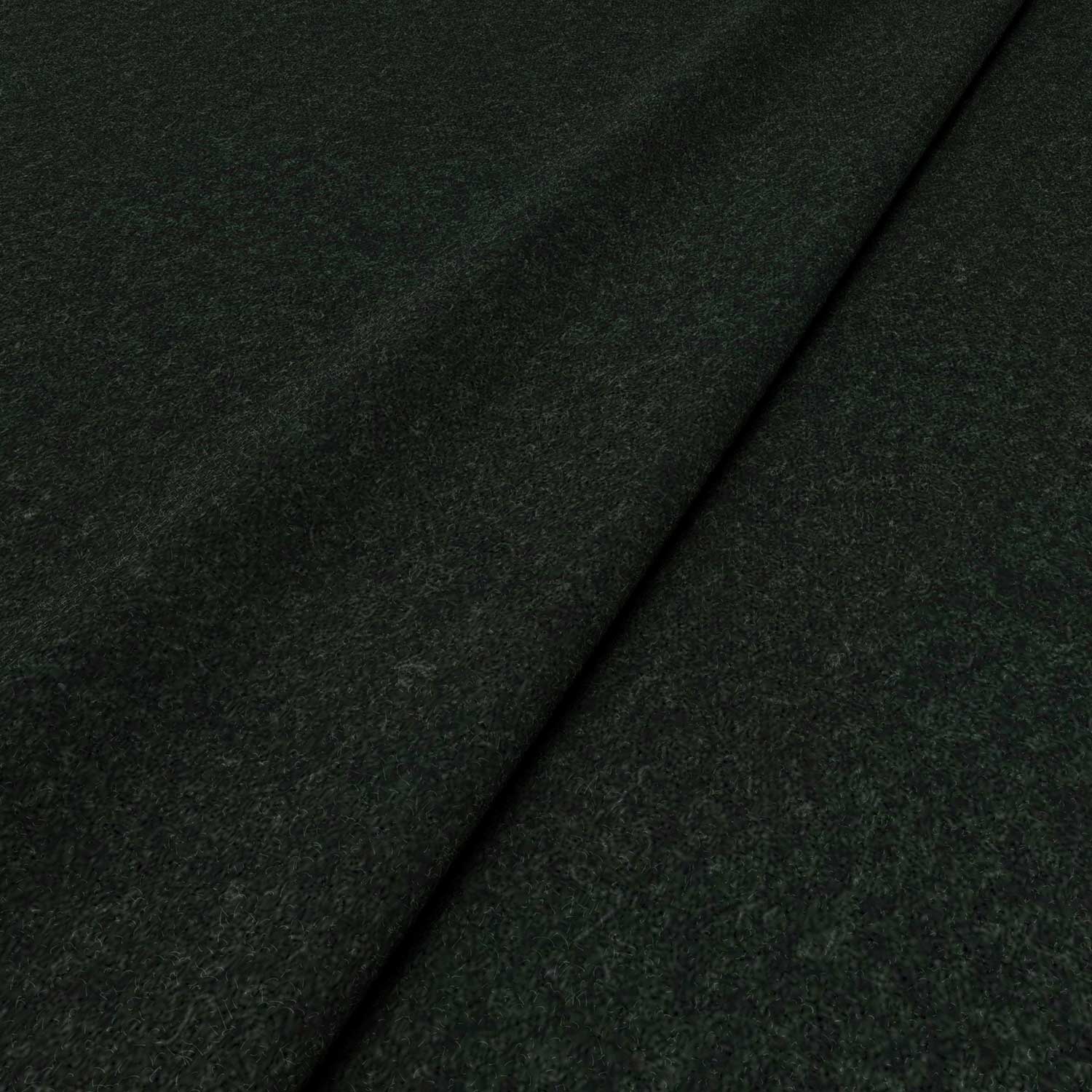 Sample of a black woven fabric in recycled wool.