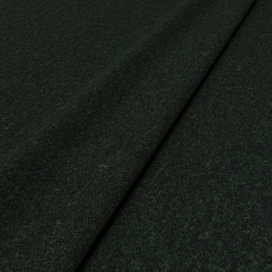Sample of a black woven fabric in recycled wool.