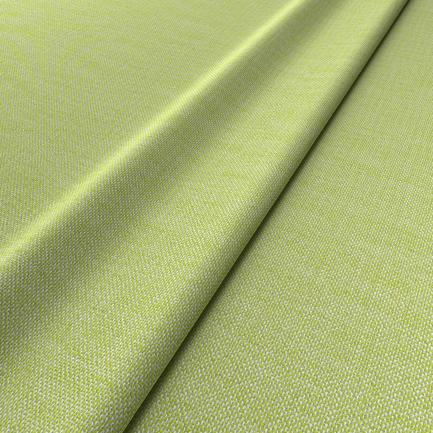 Fabric swatch of a plain green weave fabric for upholstery