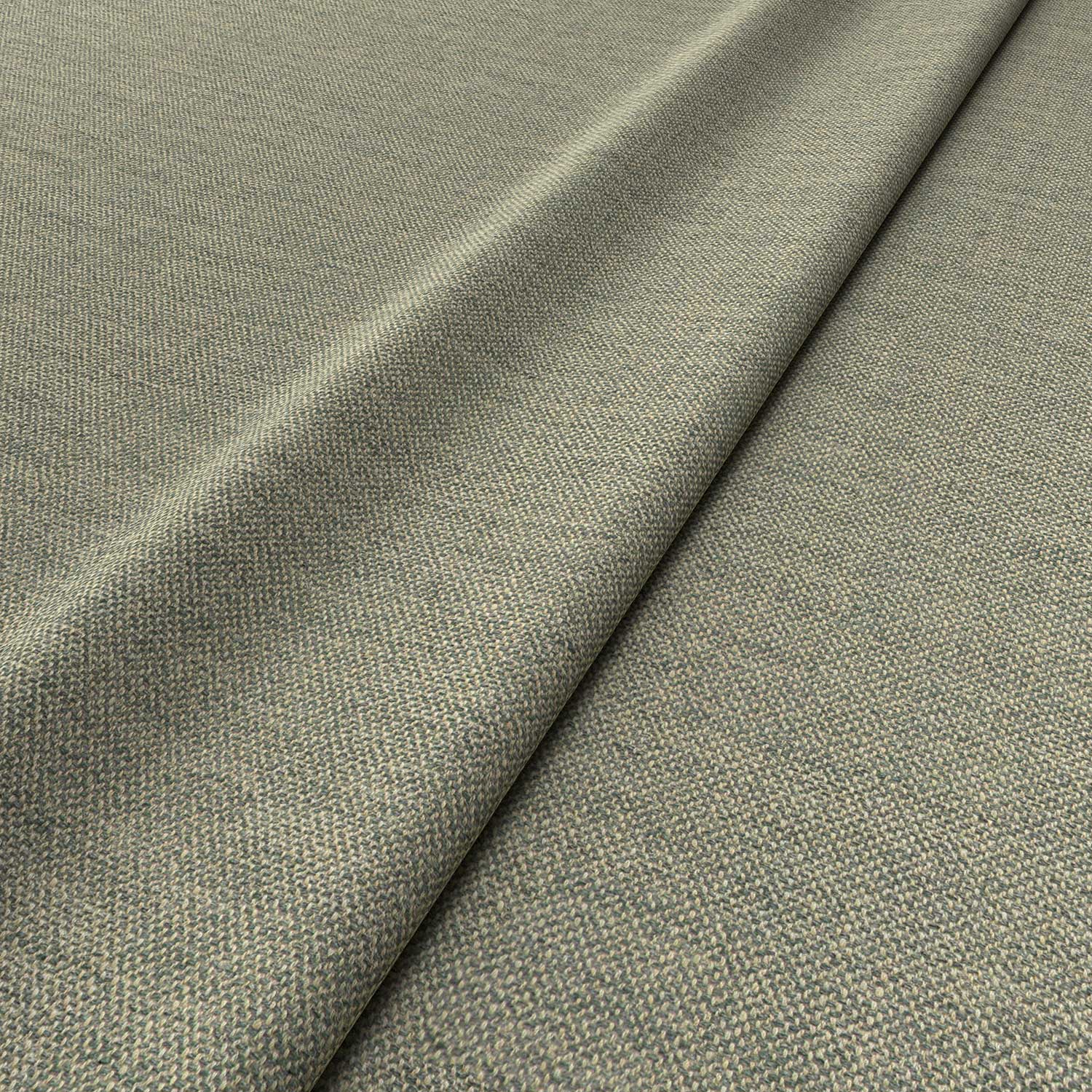 Fabric swatch of a plain dark grey weave fabric for upholstery