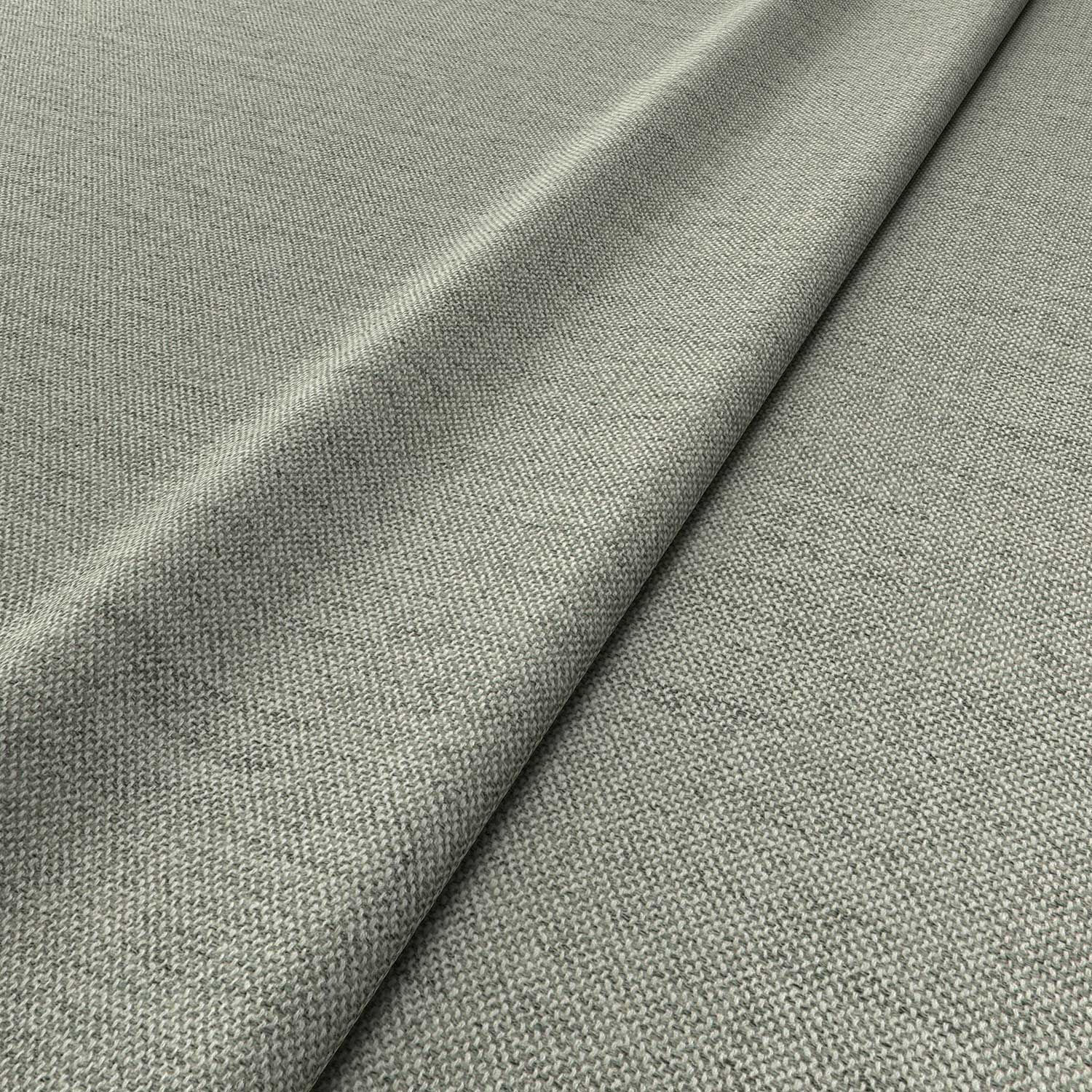 Fabric swatch of a plain grey weave fabric for upholstery